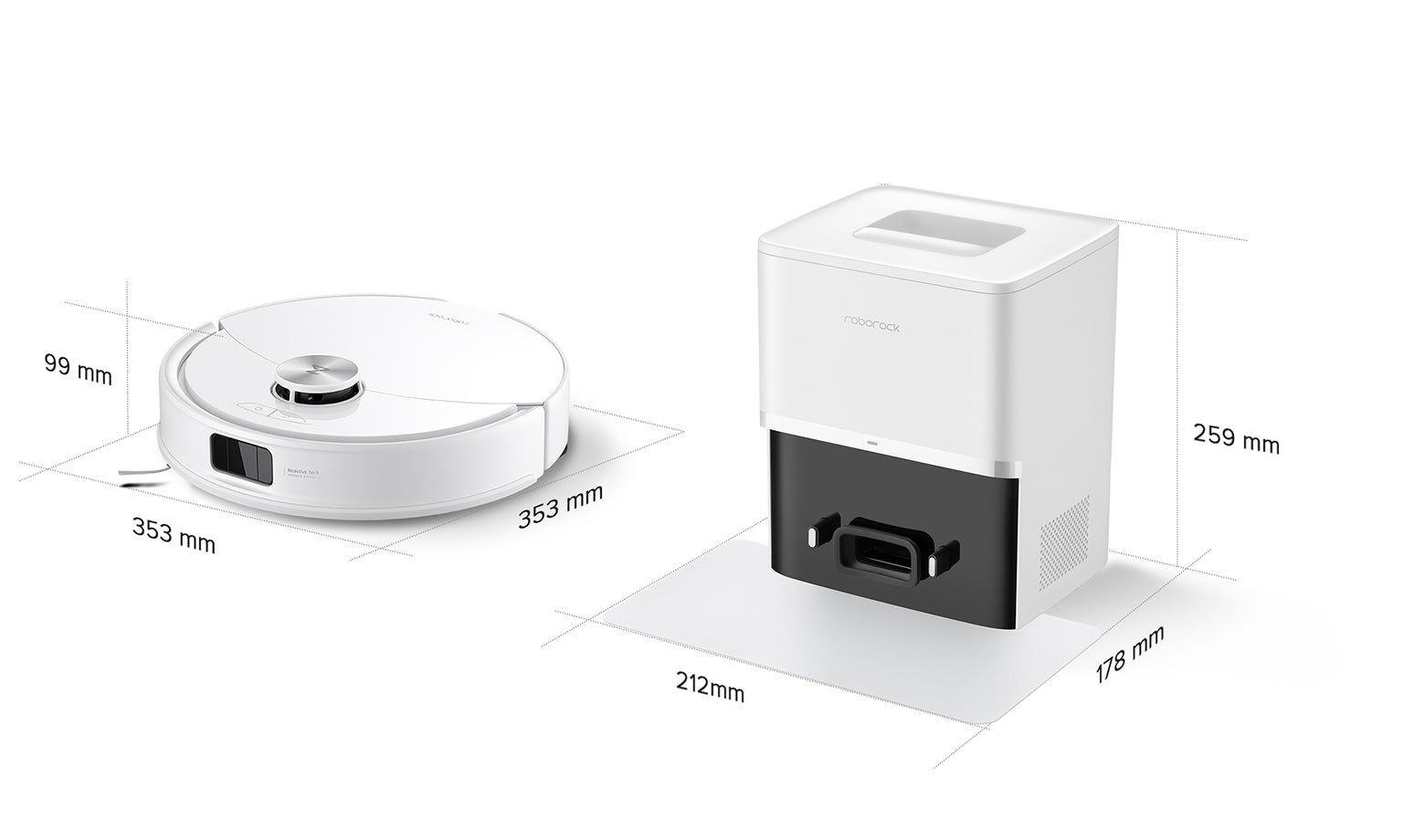 roborock q10v+ dimensions and specs