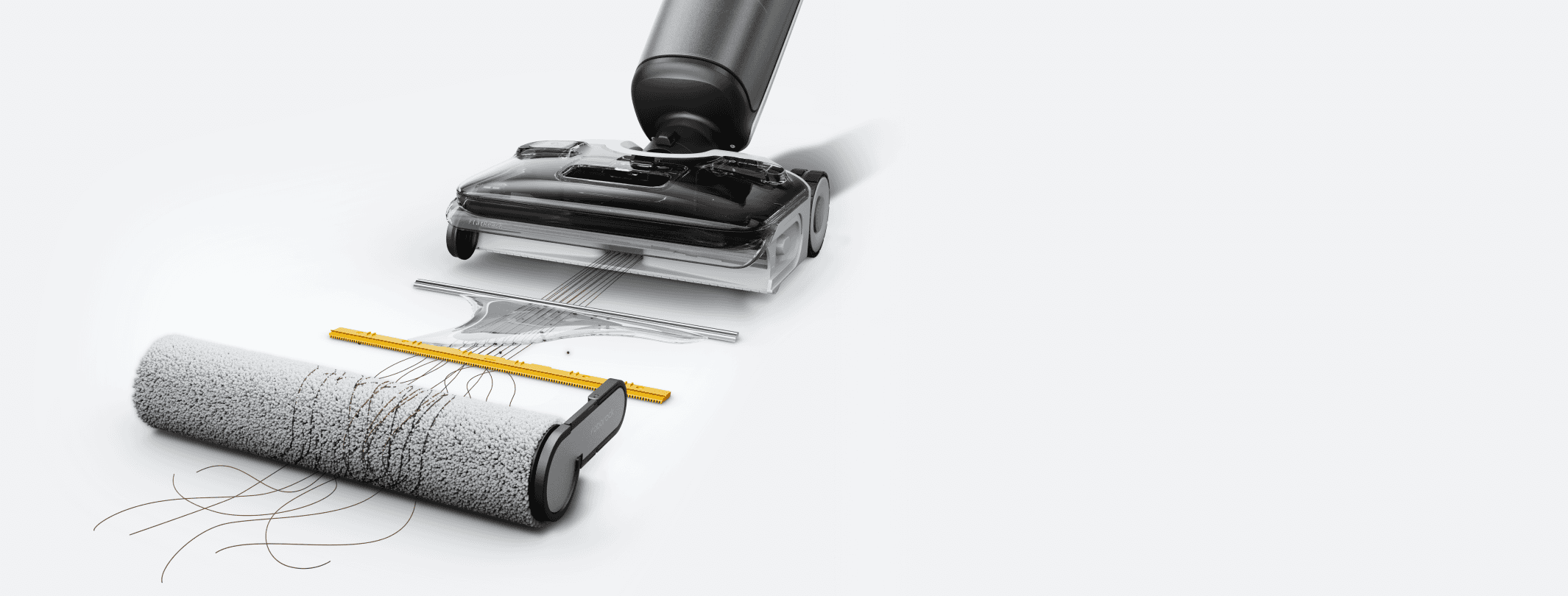 roborock australia f25 JawScrapers brush technology eliminates tangles for streak-free vacuuming