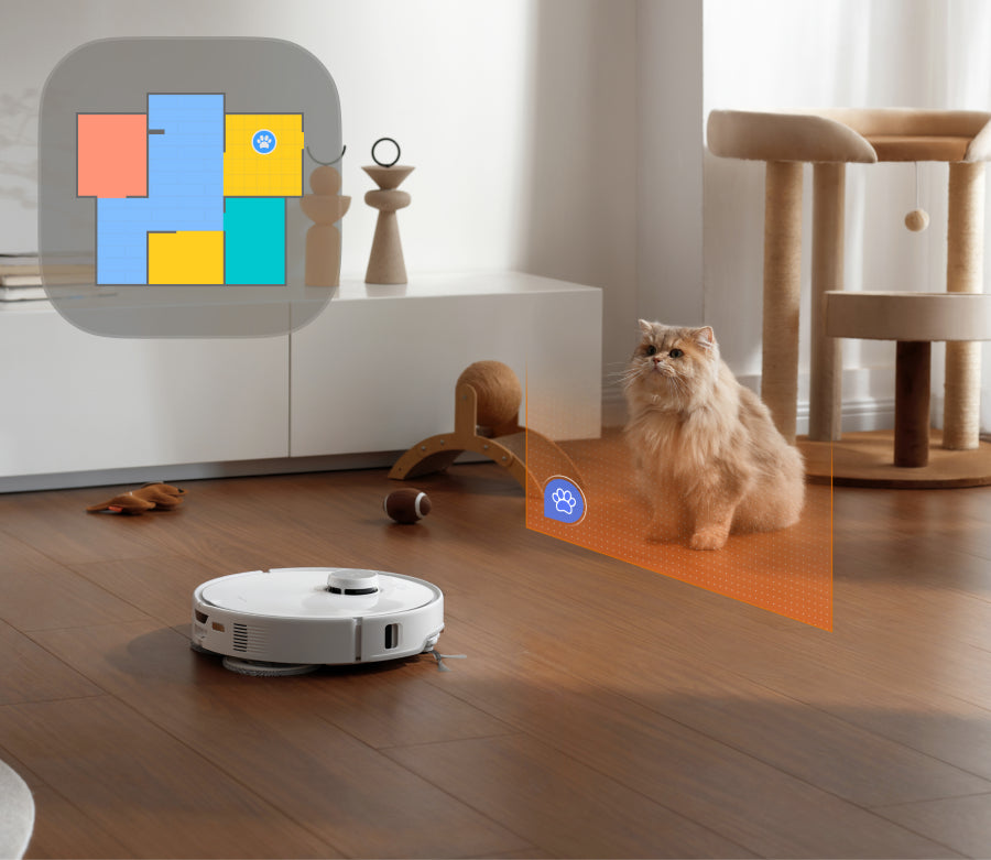 roborock robot search for the pet