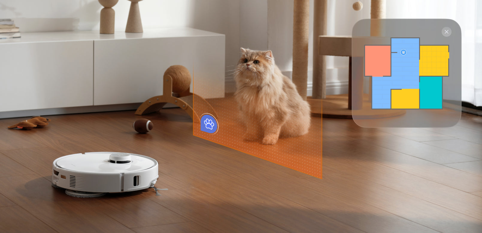 roborock robot search for the pet