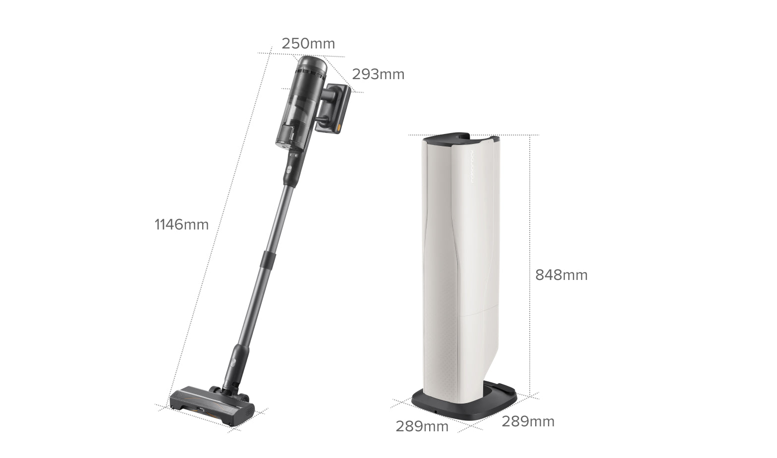 roborock h60 hub ultra dimensions & specifications