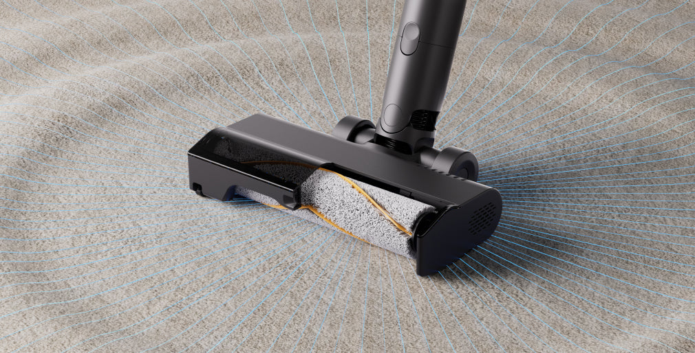 roborock h60 hub ultra soft fibers to sweep dust and debris